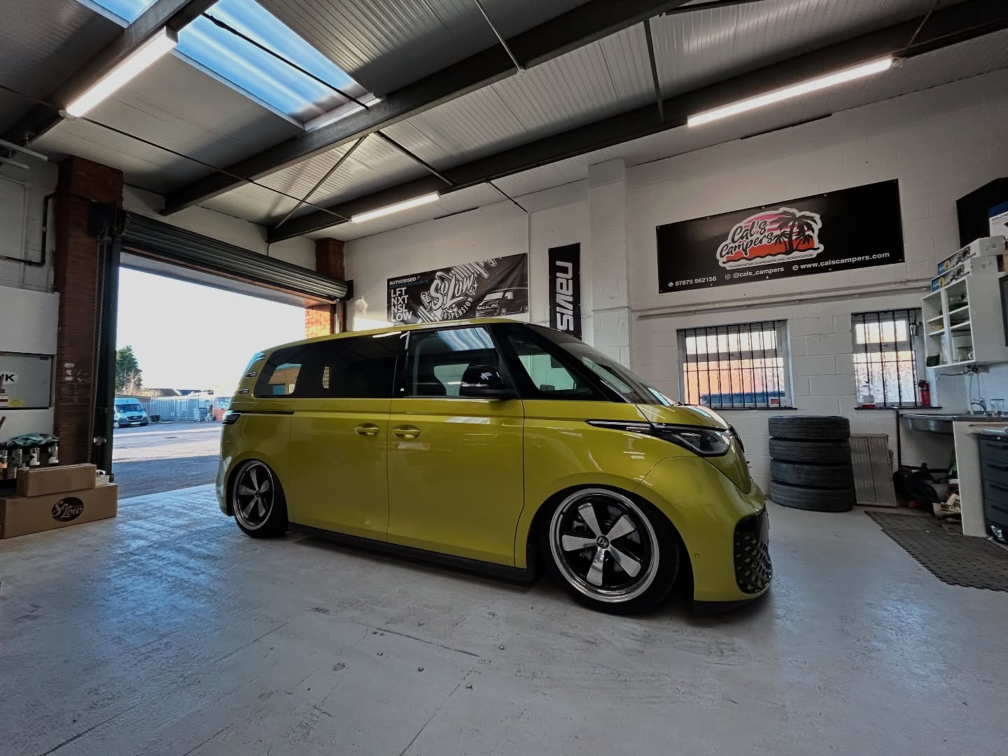 Sportline front bumper fitted to a VW Transporter T6.1
