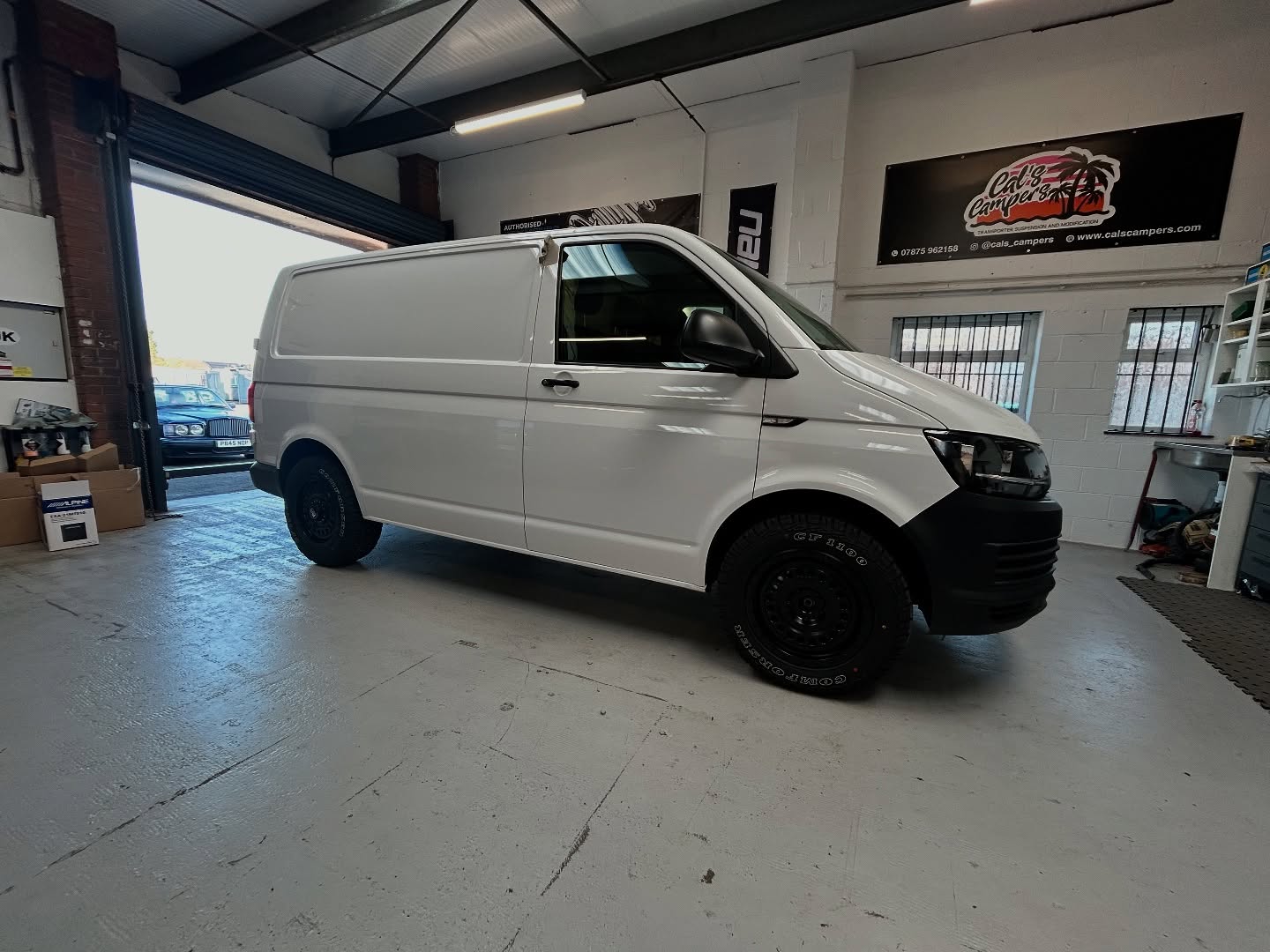 Suspension drop and wheel spacer fitment on a T5.1