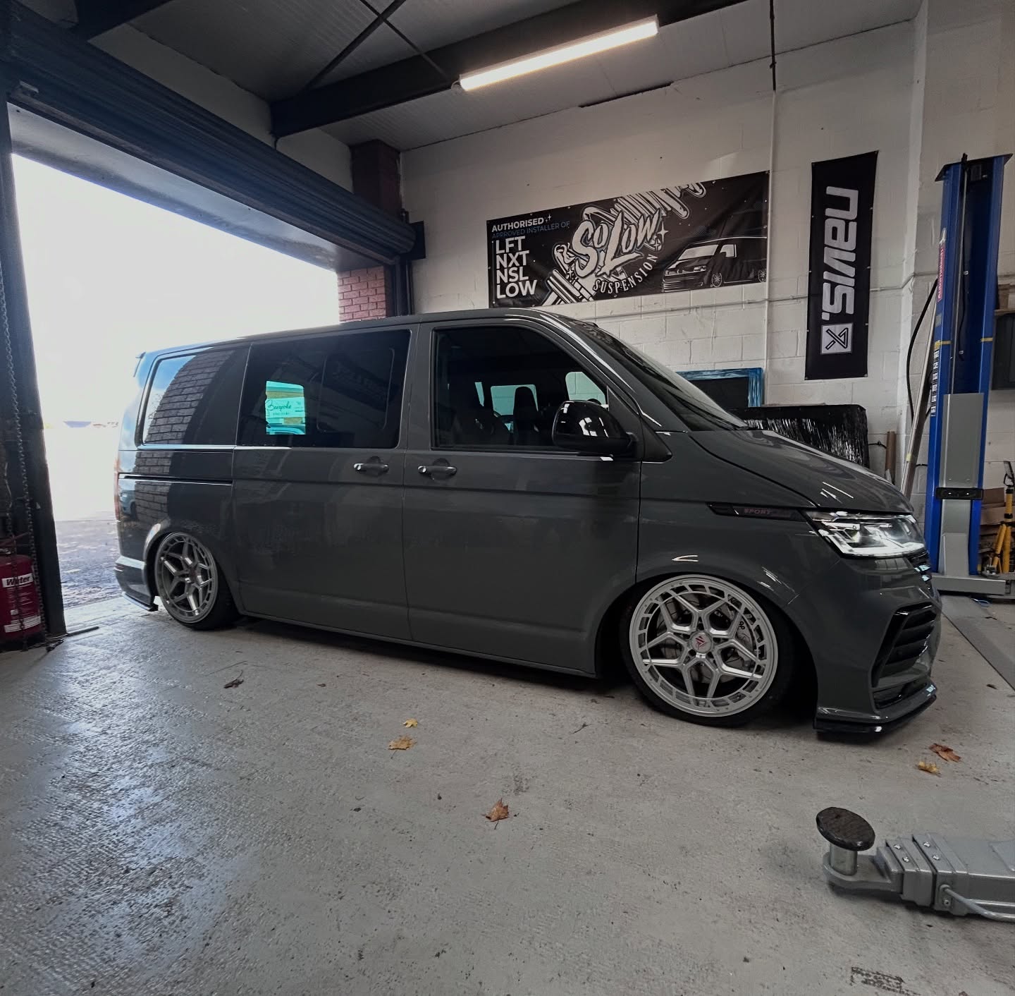 VW Transporter workshop build in progress at Cal's Campers
